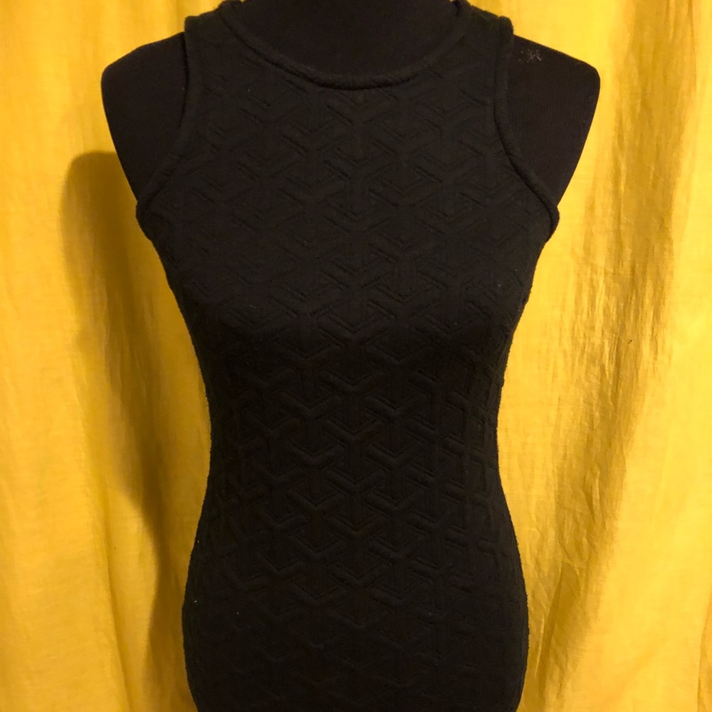 Black quilted dress